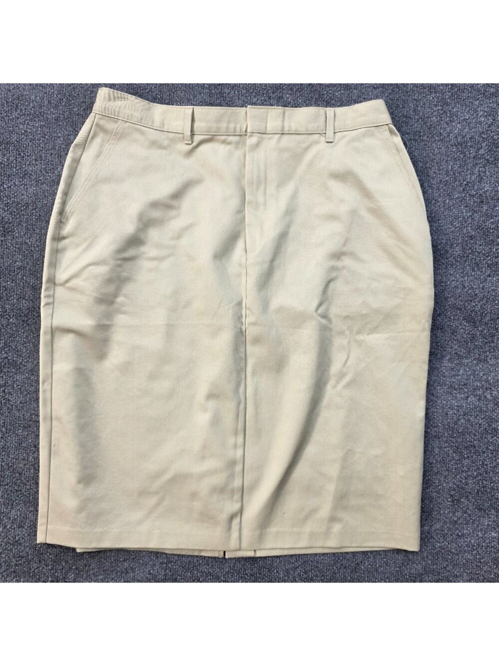 Vintage IC Isaacs Pencil Skirt 18 Khaki USA Preppy Old Money Minimalist Office